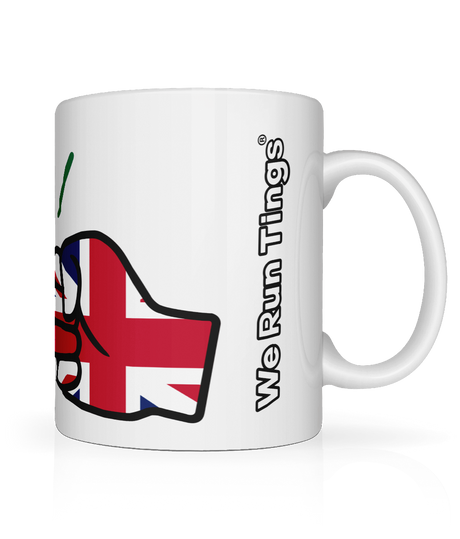 We Run Tings, Jamaica & United Kingdom, Dual Parentage, Tea, Coffee Ceramic Mug, Cup, White, 11oz