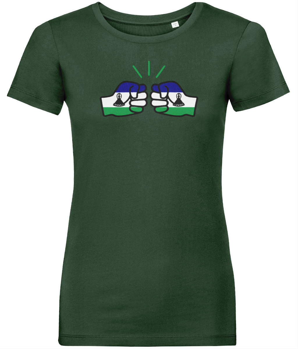 We Run Tings, Lesotho, Women's, Organic Ring Spun Cotton, Contemporary Shaped Fit T-Shirt