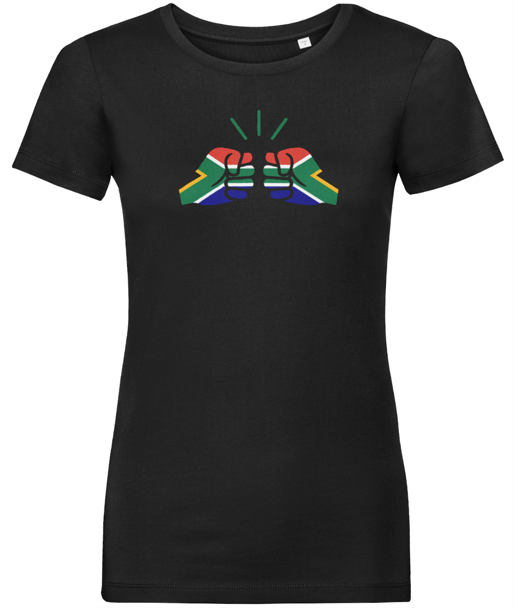 We Run Tings, South Africa, Women's, Organic Ring Spun Cotton, Contemporary Shaped Fit T-Shirt