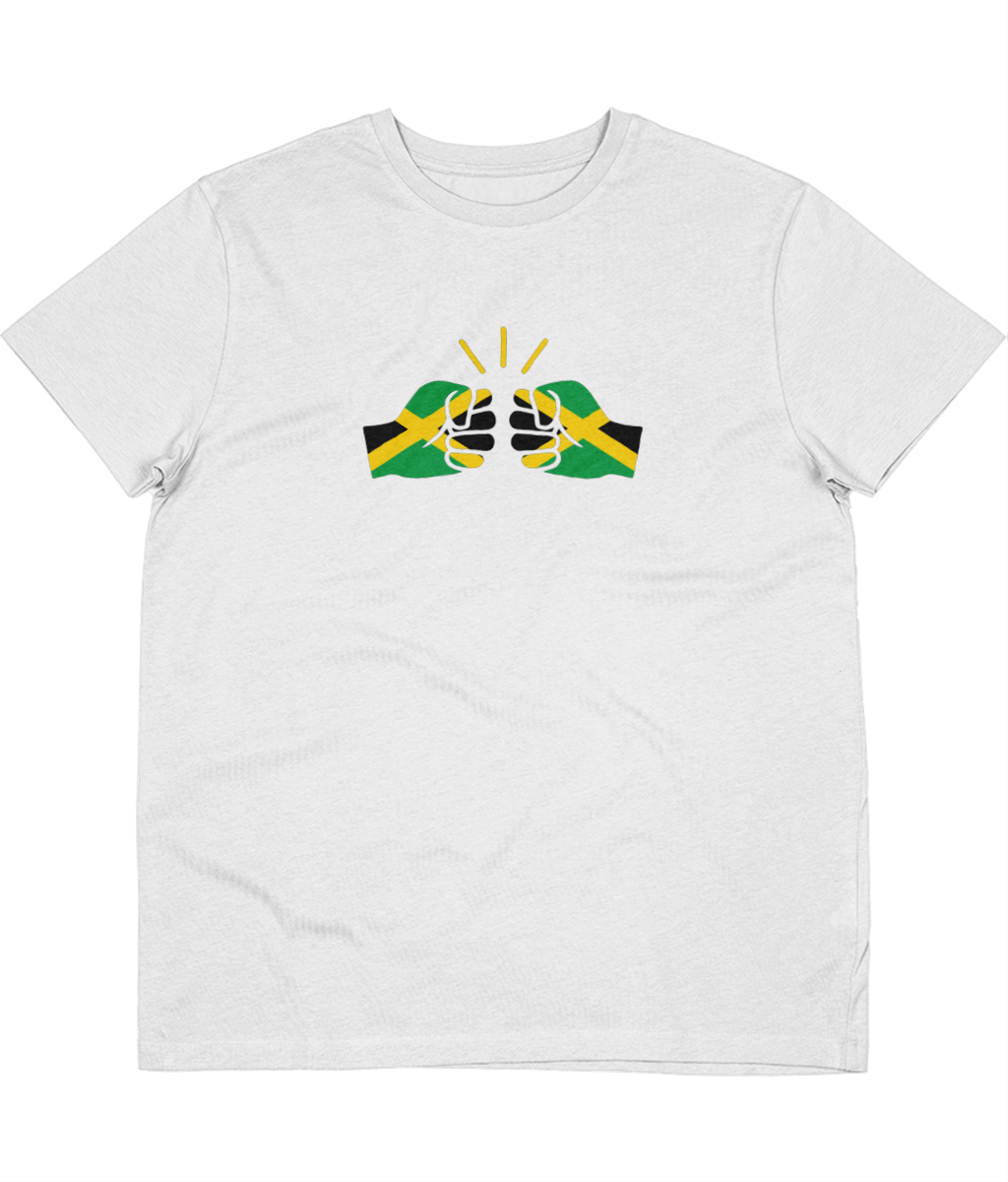 We Run Tings, Jamaica, Men's, Modern Fit, Organic Cotton, Crew Neck T-Shirt (YLW)