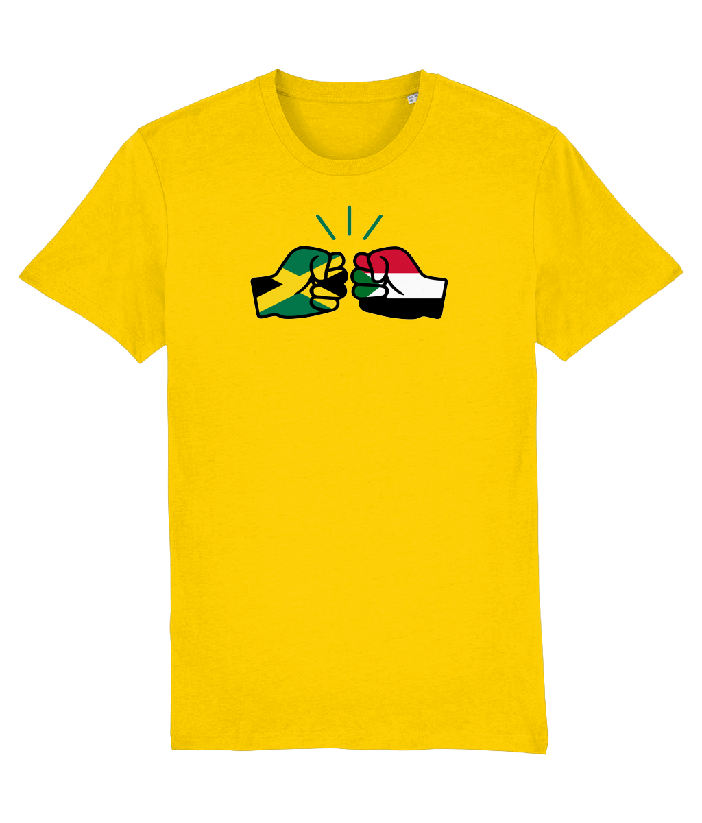 We Run Tings, Jamaica & Sudan, Men's, Dual Parentage, Organic Ring Spun Cotton T-Shirt, Outline