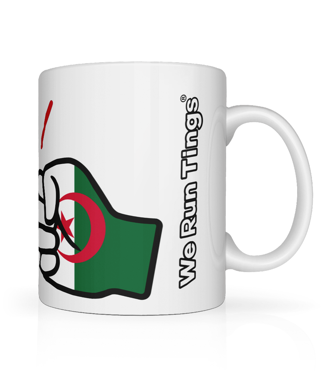 We Run Tings, Algeria, Tea, Coffee Ceramic Mug, Cup, White, 11oz