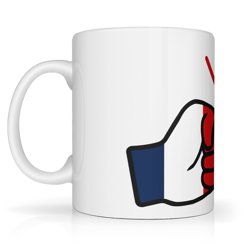 We Run Ting Guadeloupe microwave safe tea coffee white dishwasher safe ceramic mug