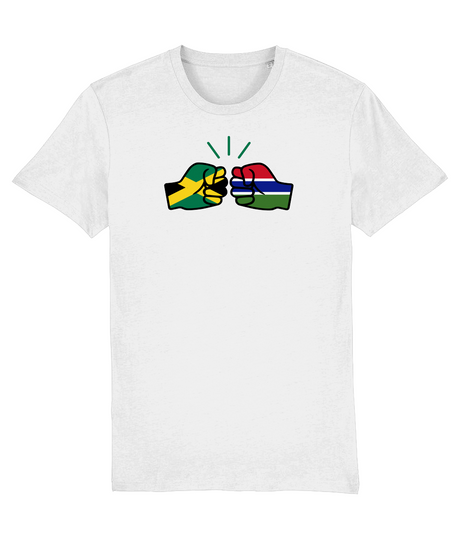 We Run Tings, Jamaica & Gambia, Men's, Dual Parentage, Organic Ring Spun Cotton T-Shirt, Outline