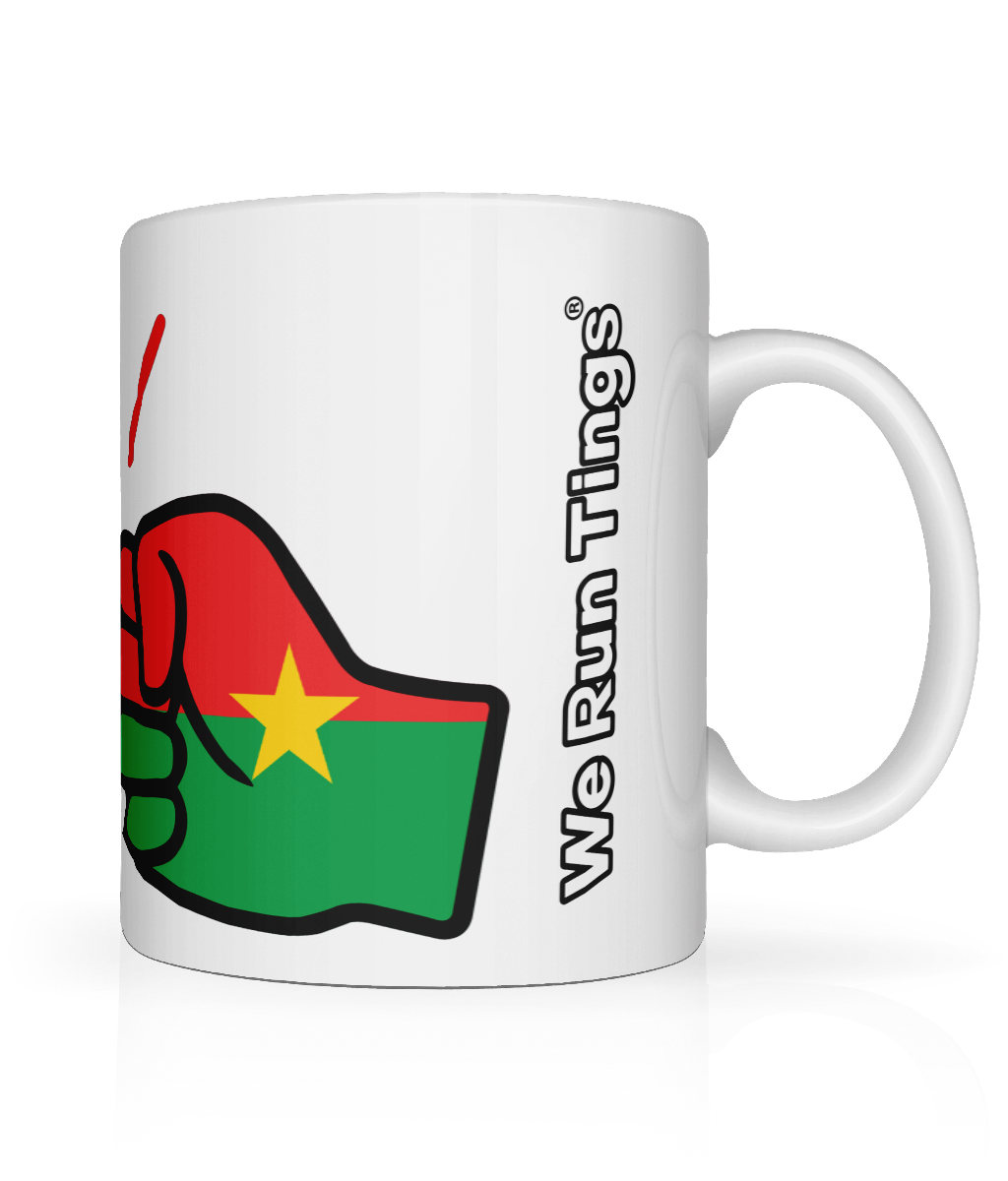 We Run Tings, Burkina Faso, Tea, Coffee Ceramic Mug, Cup, White, 11oz