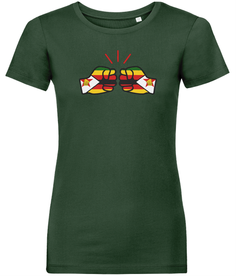 We Run Tings, Zimbabwe, Women's, Organic Ring Spun Cotton, Contemporary Shaped Fit T-Shirt