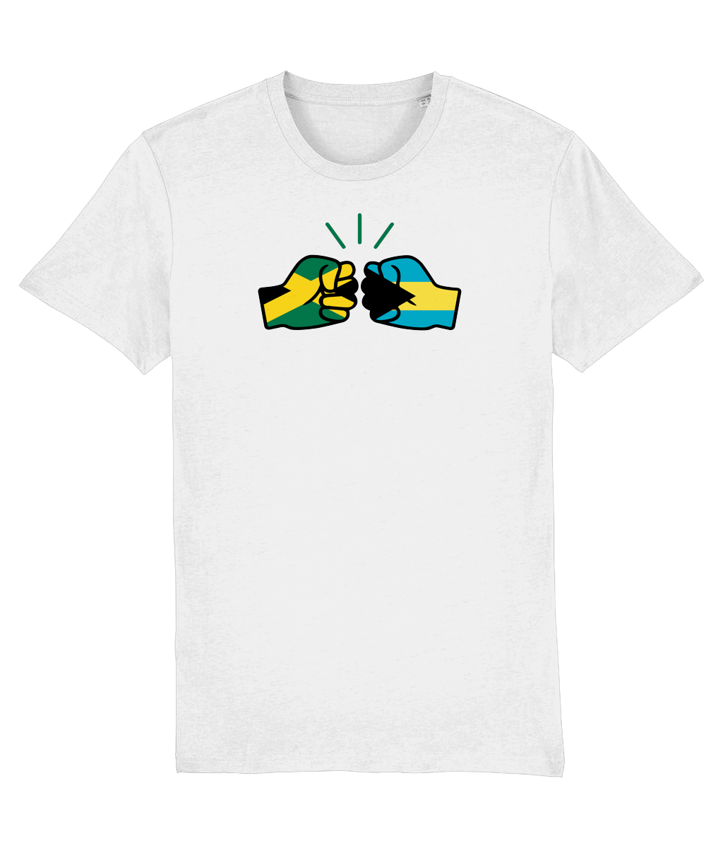 We Run Tings, Jamaica & Bahamas, Dual Parentage, Men's, Organic Ring Spun Cotton T-Shirt, Outline