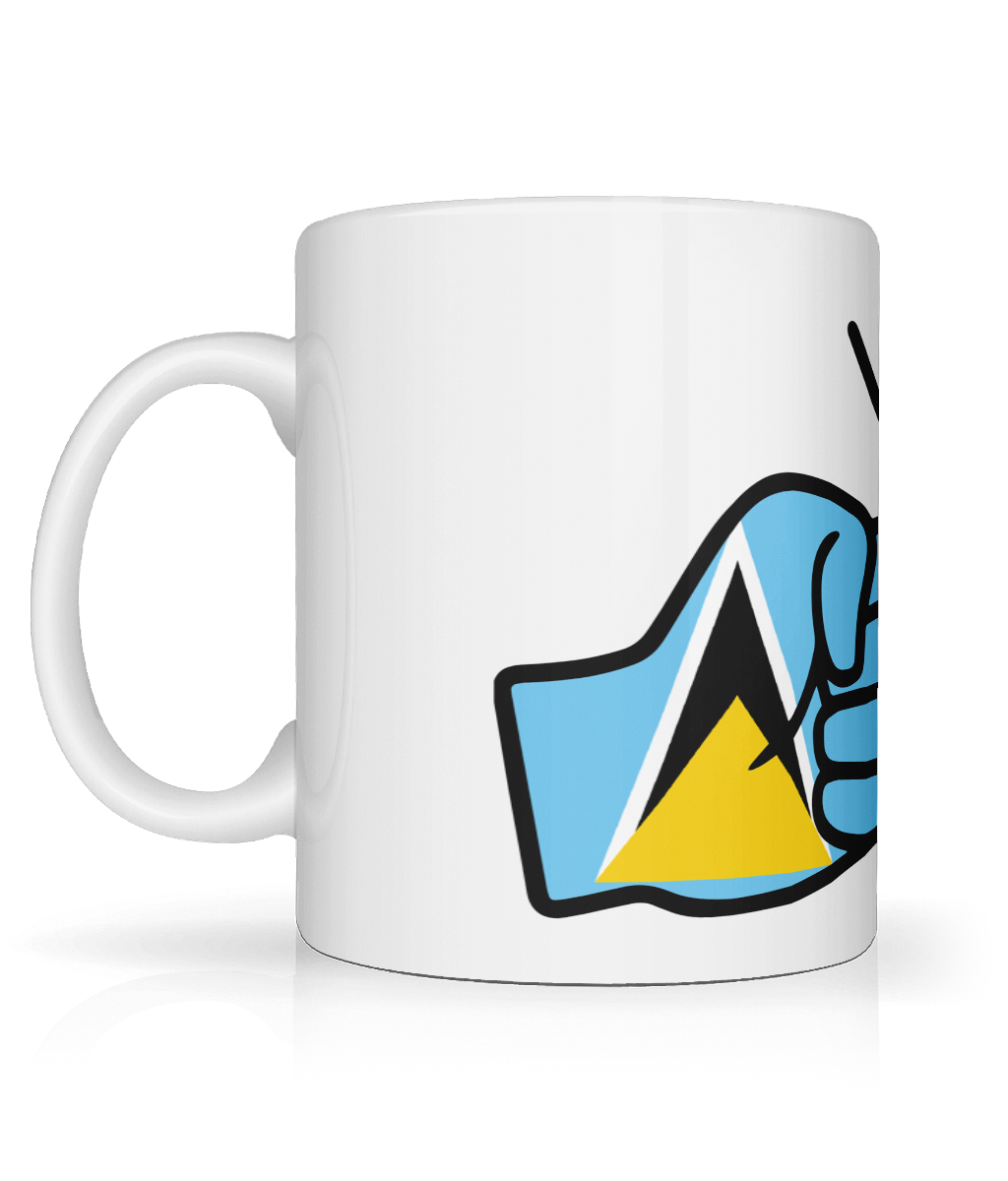 We Run Tings, St. Lucia, Tea, Coffee Ceramic Mug, Cup, White, 11oz