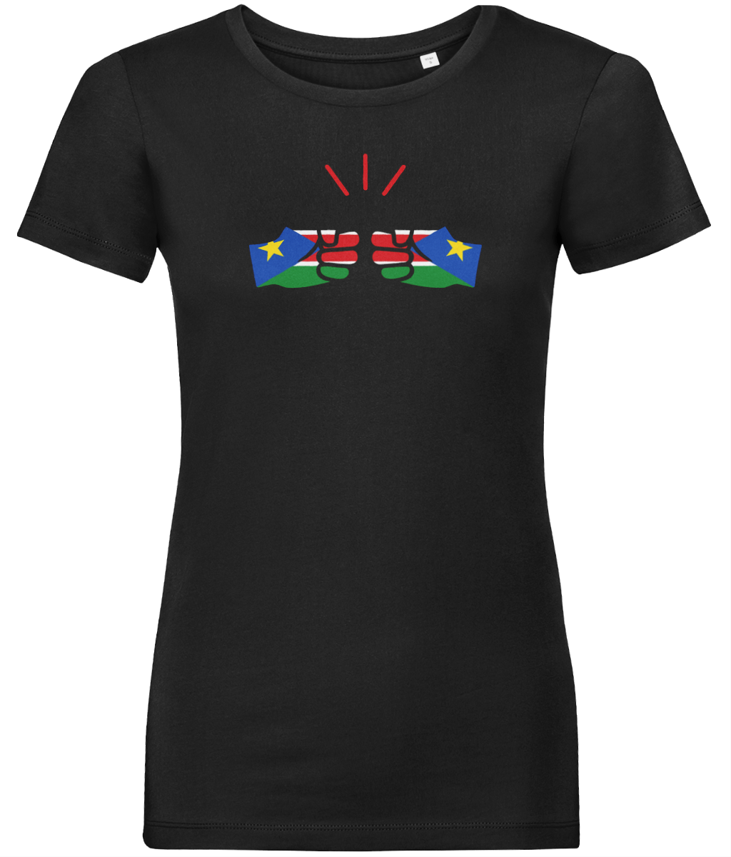 We Run Tings, South Sudan, Women's, Organic Ring Spun Cotton, Contemporary Shaped Fit T-Shirt