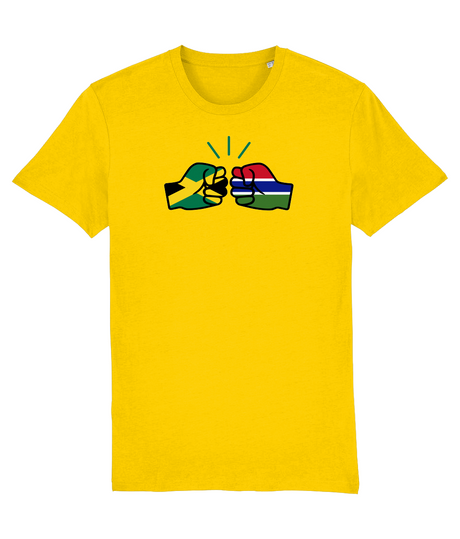 We Run Tings, Jamaica & Gambia, Men's, Dual Parentage, Organic Ring Spun Cotton T-Shirt, Outline
