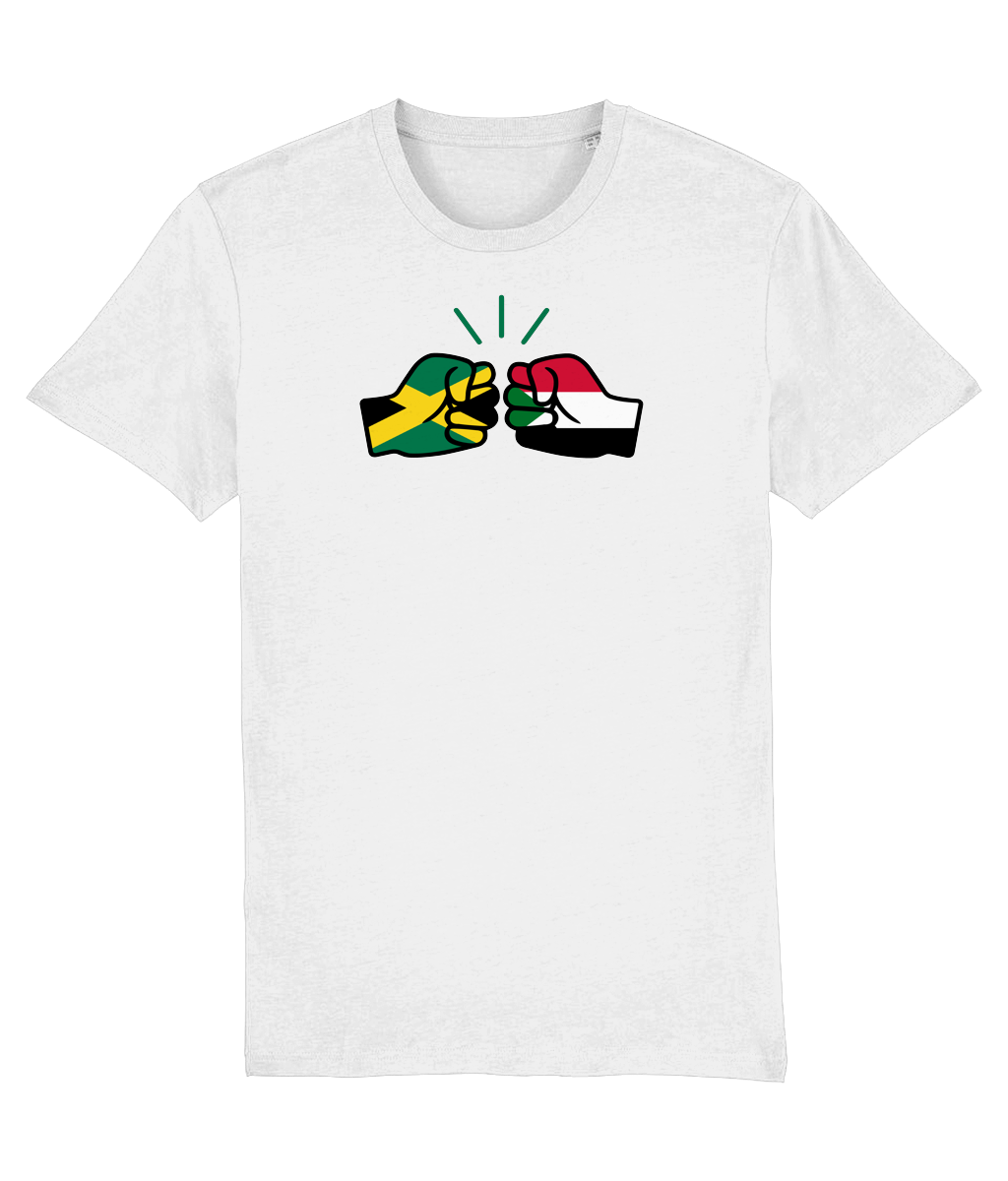 We Run Tings, Jamaica & Sudan, Men's, Dual Parentage, Organic Ring Spun Cotton T-Shirt, Outline