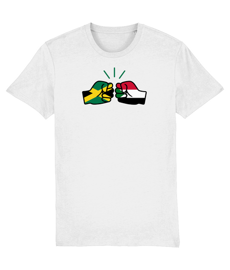 We Run Tings, Jamaica & Sudan, Men's, Dual Parentage, Organic Ring Spun Cotton T-Shirt, Outline