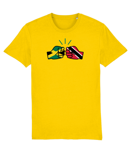 We Run Tings, Jamaica & Trinidad & Tobago, Men's, Dual Parentage, Organic Ring Spun Cotton T-Shirt, Outline