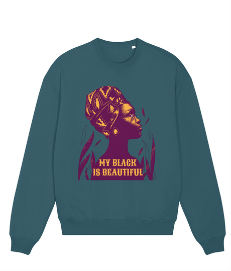 My Black Is Beautiful, Women's, Glow, Organic Cotton Sweatshirt