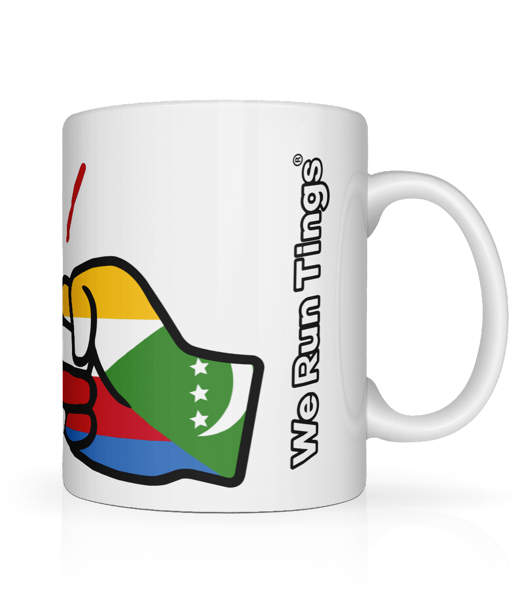 We Run Tings, Comoros, Tea, Coffee Ceramic Mug, Cup, White, 11oz