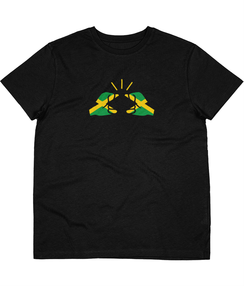 We Run Tings, Jamaica, Men's, Modern Fit, Organic Cotton, Crew Neck T-Shirt (YLW)