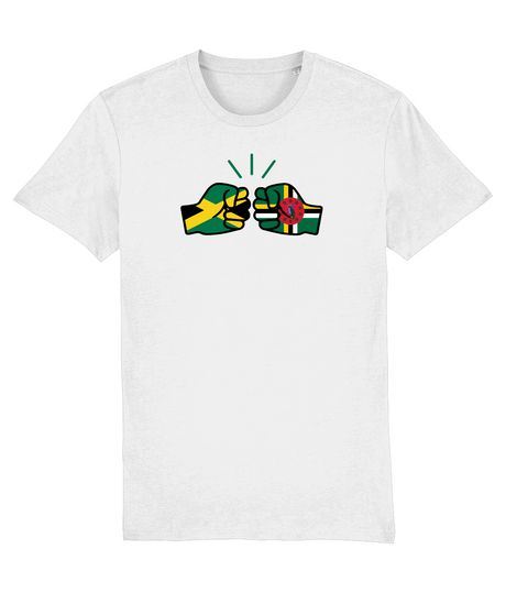 We Run Tings, Jamaica & Dominica, Dual Parentage, Men's, Organic Ring Spun Cotton T-Shirt, Outline