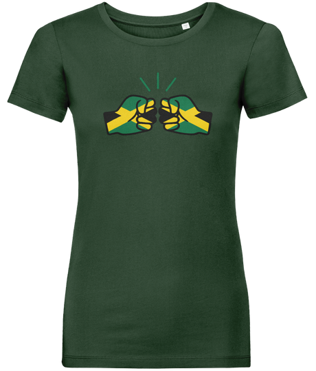 We Run Tings, Jamaica, Women's, Organic Ring Spun Cotton, Contemporary Shaped Fit T-Shirt