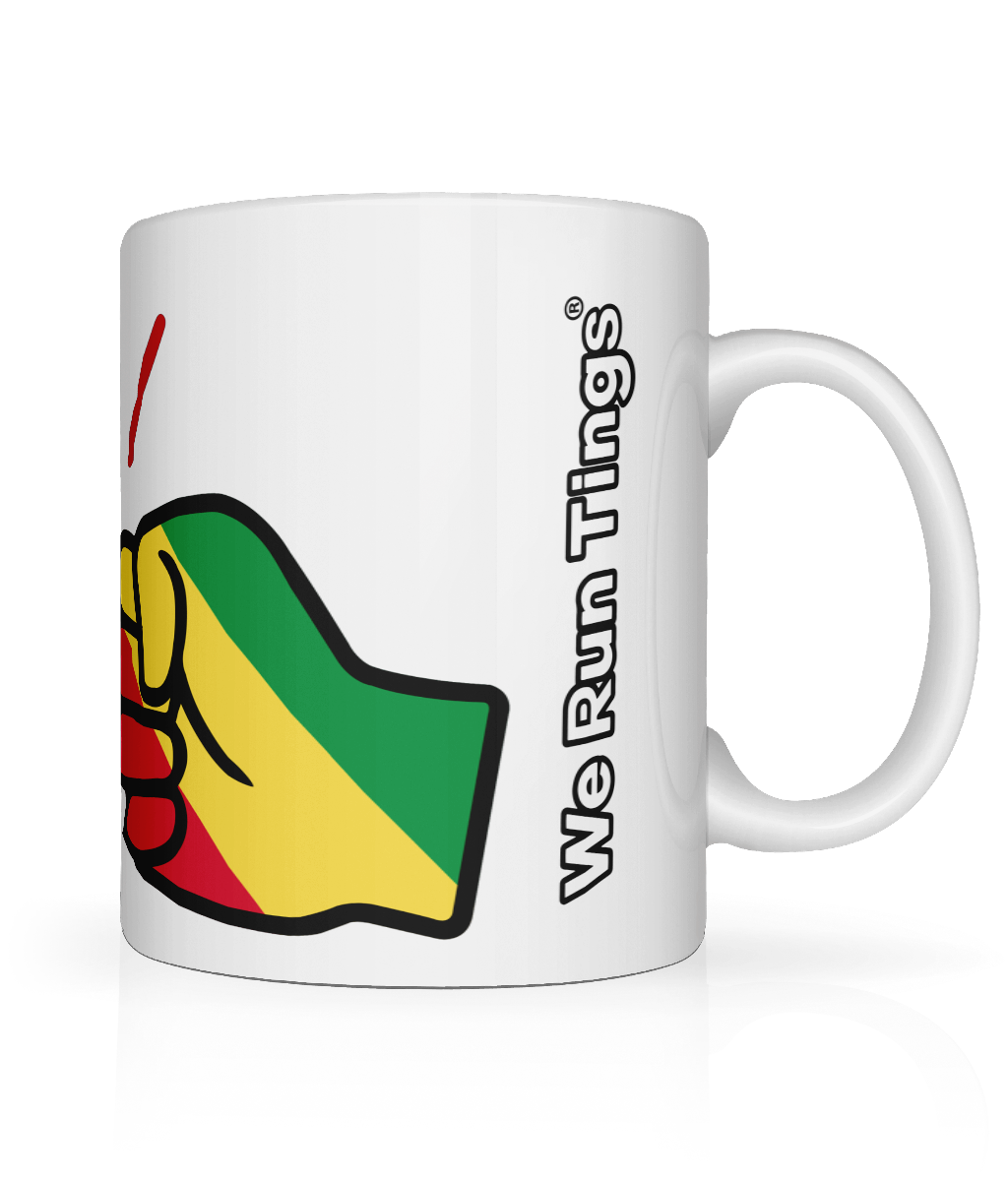 We Run Tings, Congo, Republic of the, Tea, Coffee Ceramic Mug, Cup, White, 11oz