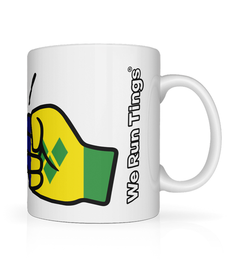 We Run Tings, St. Vincent and the Grenadines, Tea, Coffee Ceramic Mug, Cup, White, 11oz