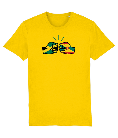 We Run Tings, Jamaica & Grenada, Men's, Dual Parentage, Organic Ring Spun Cotton T-Shirt, Outline