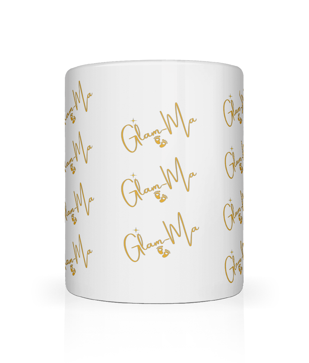 Glam-Ma, Full Wrap Gold Logo Mug