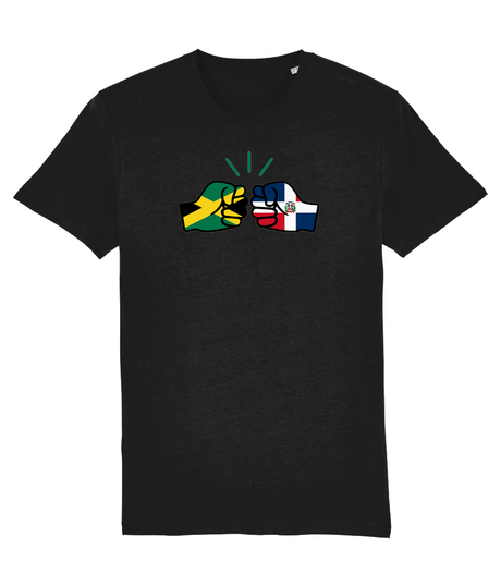 We Run Tings, Jamaica & Dominican Republic, Dual Parentage, Men's, Organic Ring Spun Cotton T-Shirt, Outline