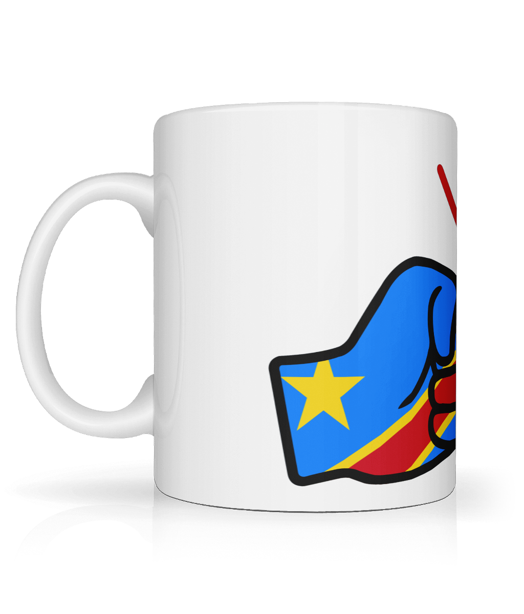 We Run Tings, Congo, Democratic Republic of the, Tea, Coffee Ceramic Mug, Cup, White, 11oz