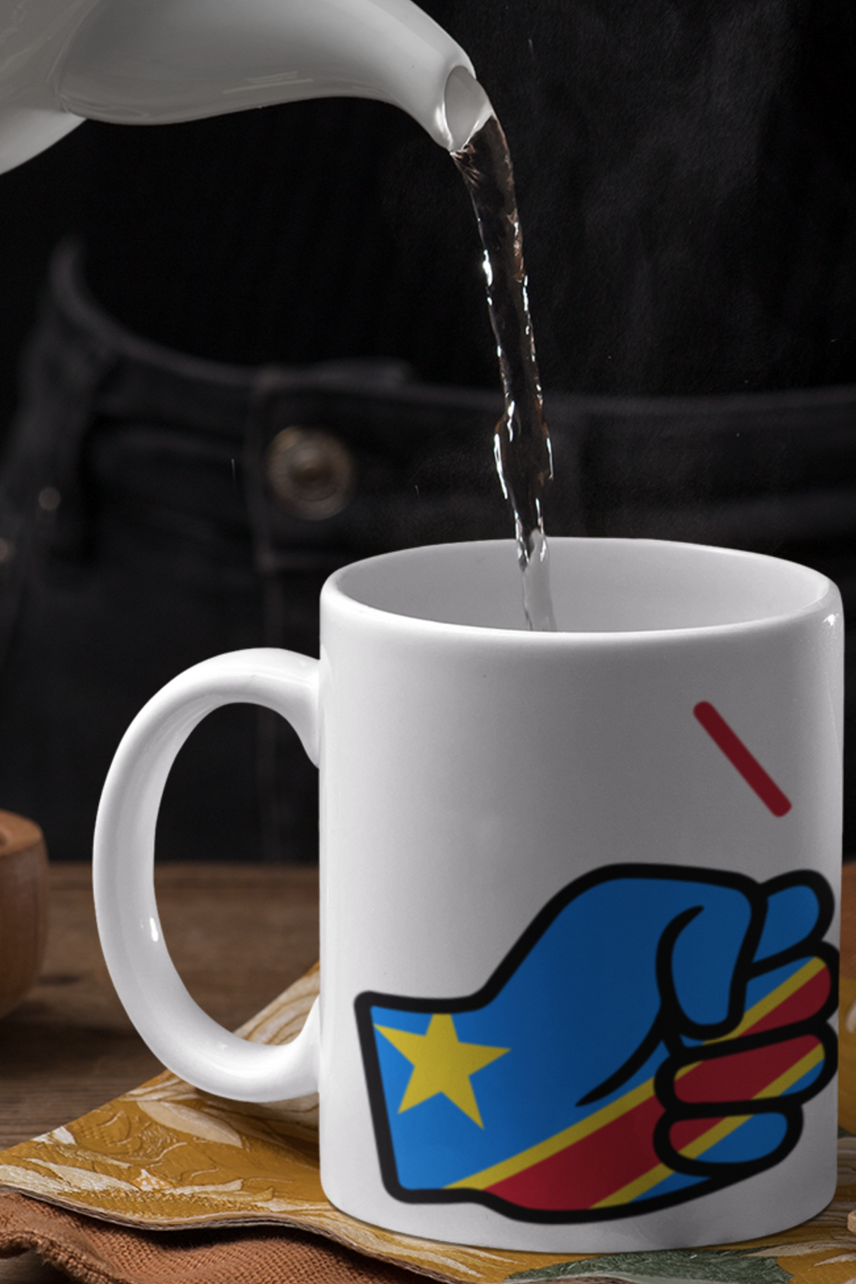 We Run Tings, Congo, Democratic Republic of the, Tea, Coffee Ceramic Mug, Cup, White, 11oz