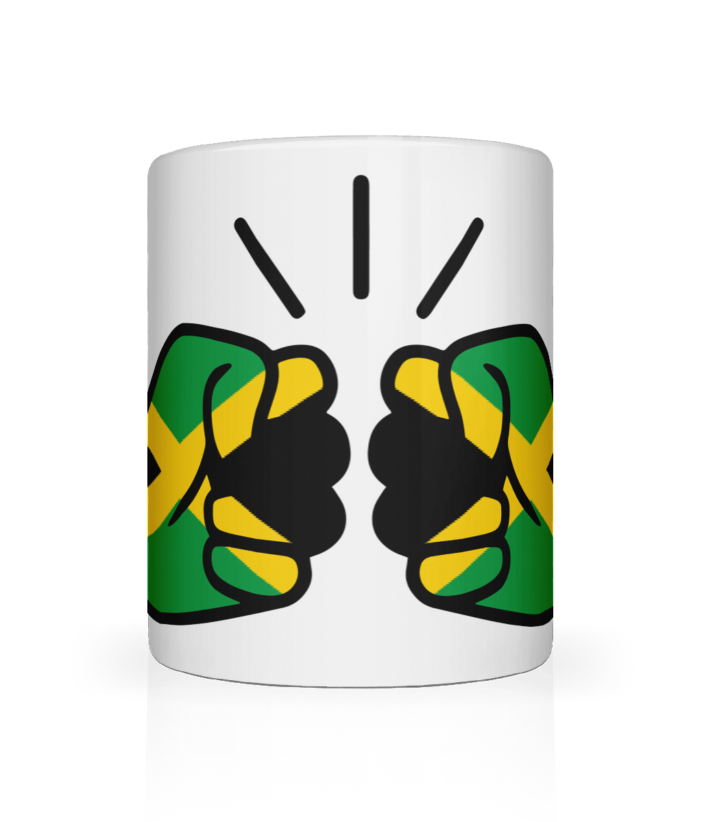 We Run Tings, Jamaica, Women's, Organic Ring Spun Cotton T-Shirt, Outline & Ceramic Mug Bundle