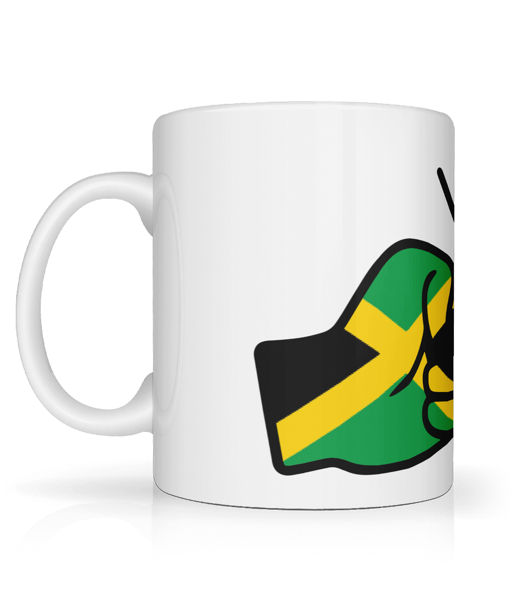 We Run Tings, Jamaica, Women's, Organic Ring Spun Cotton T-Shirt, Outline & Ceramic Mug Bundle