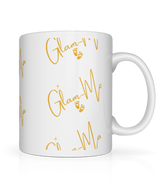 Glam-Ma, Ceramic Tea, Coffee Cup, White/Gold, 11oz