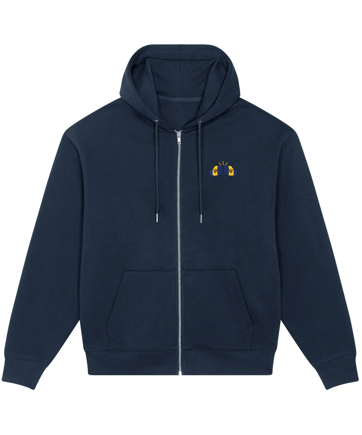 We Run Tings, Barbados, Men's, Badda Patriotic Hoodie, Full-Zip  Relaxed Fit