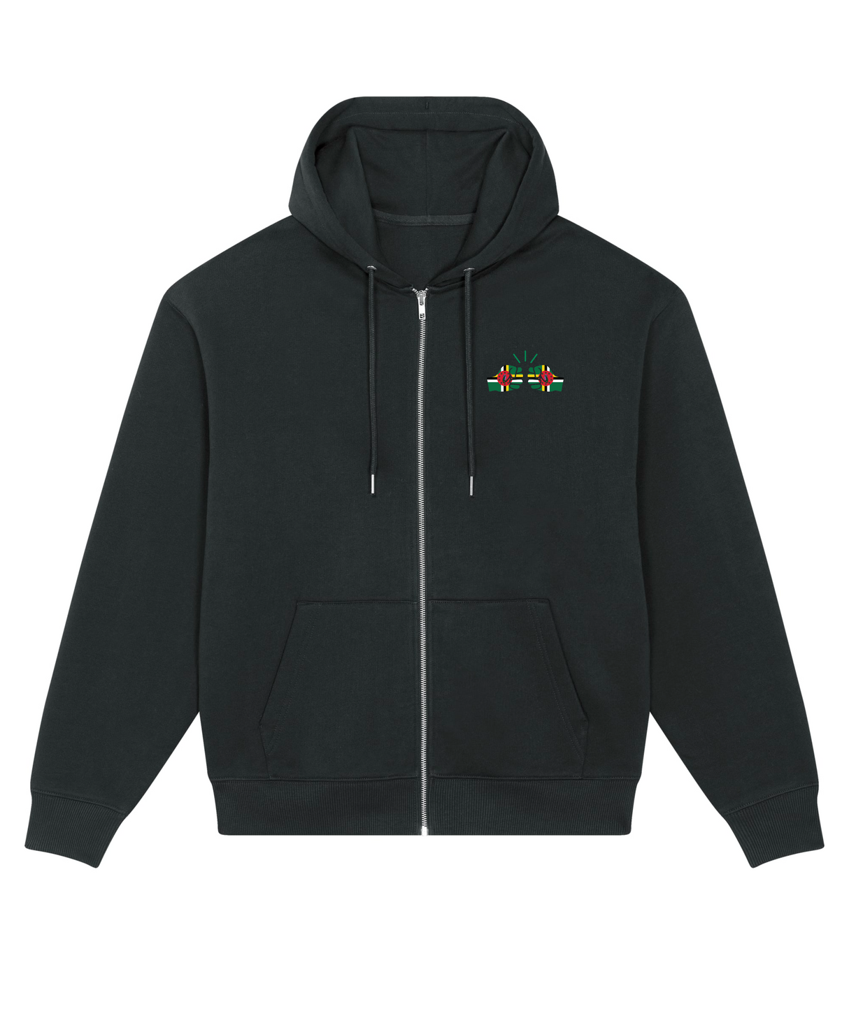 We Run Tings, Dominica, Men's, Badda Patriotic Hoodie, Full-Zip  Relaxed Fit