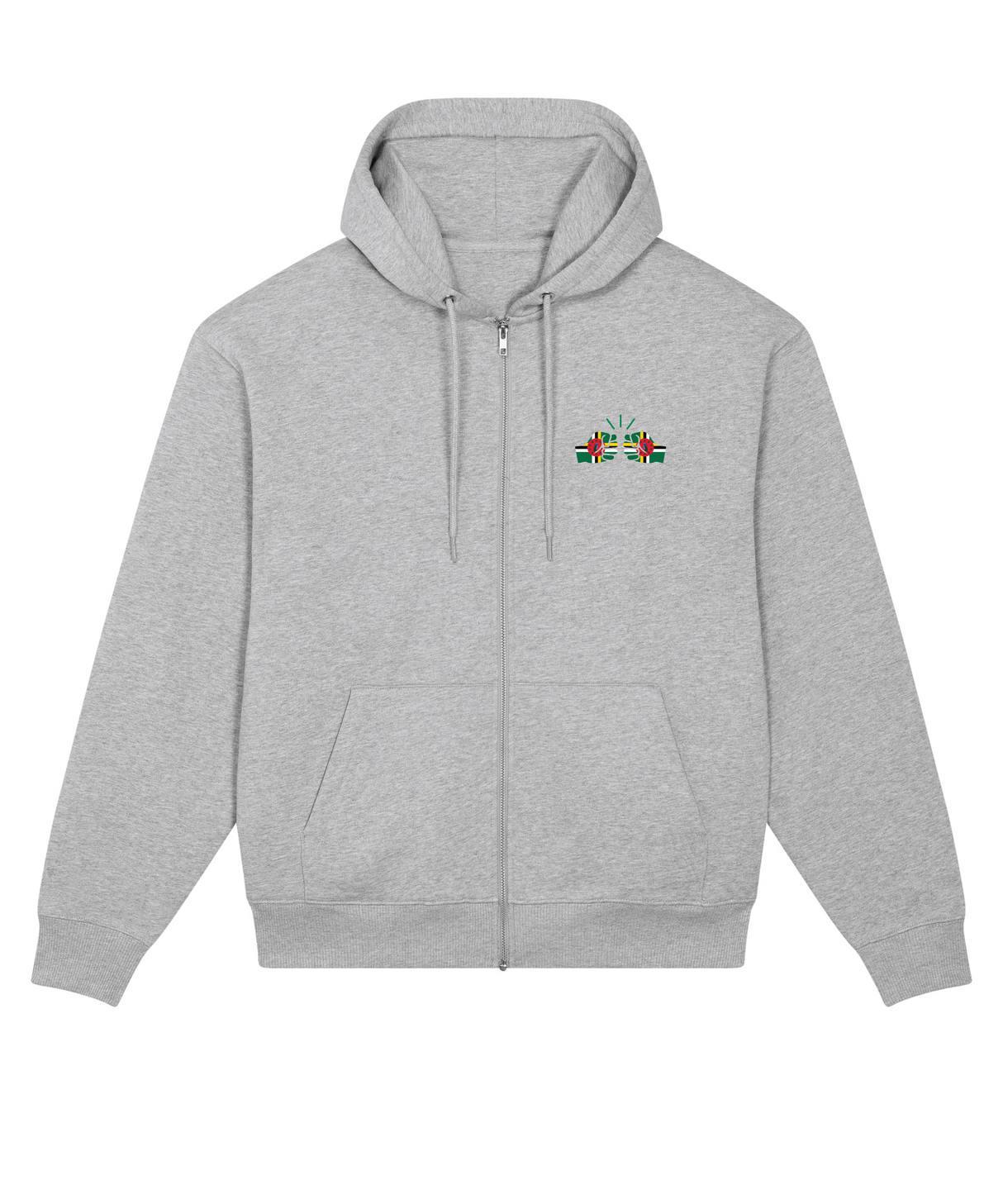 We Run Tings, Dominica, Men's, Badda Patriotic Hoodie, Full-Zip  Relaxed Fit
