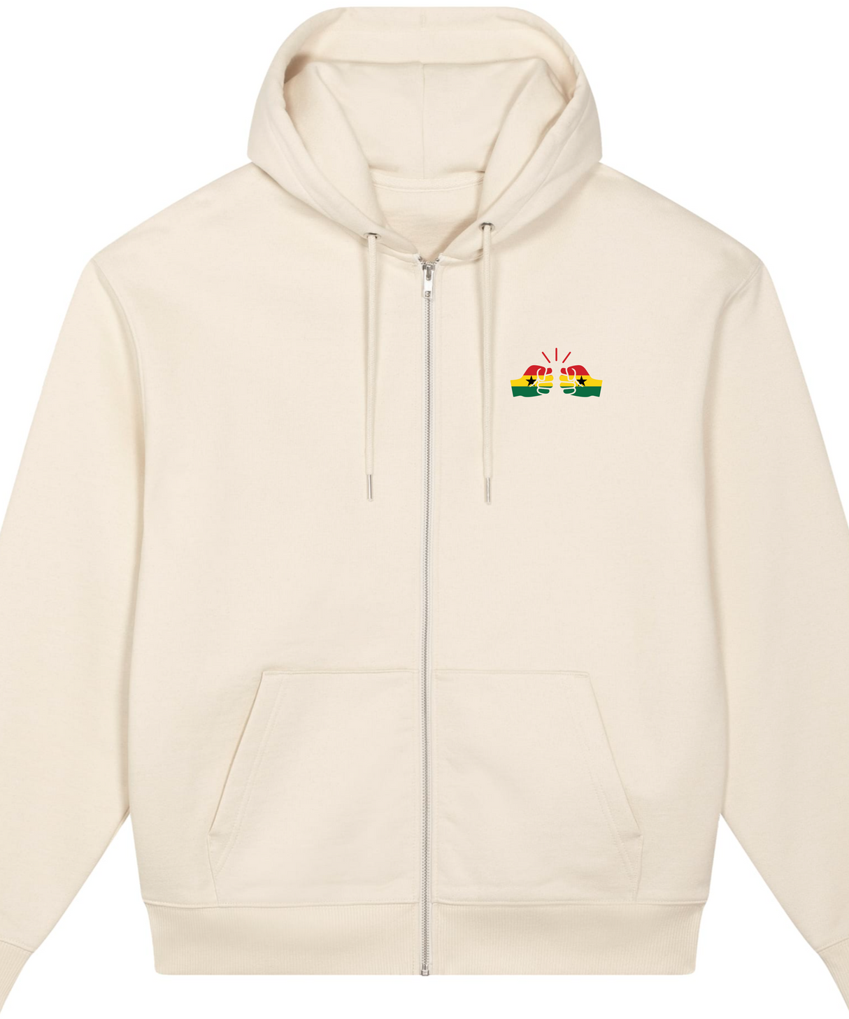 We Run Tings, Ghana, Men's, Badda Patriotic Hoodie, Full-Zip  Relaxed Fit