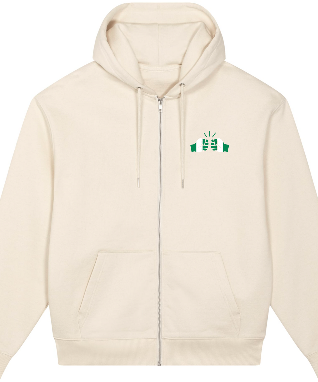 We Run Tings, Nigeria, Men's, Badda Patriotic Hoodie, Full-Zip  Relaxed Fit