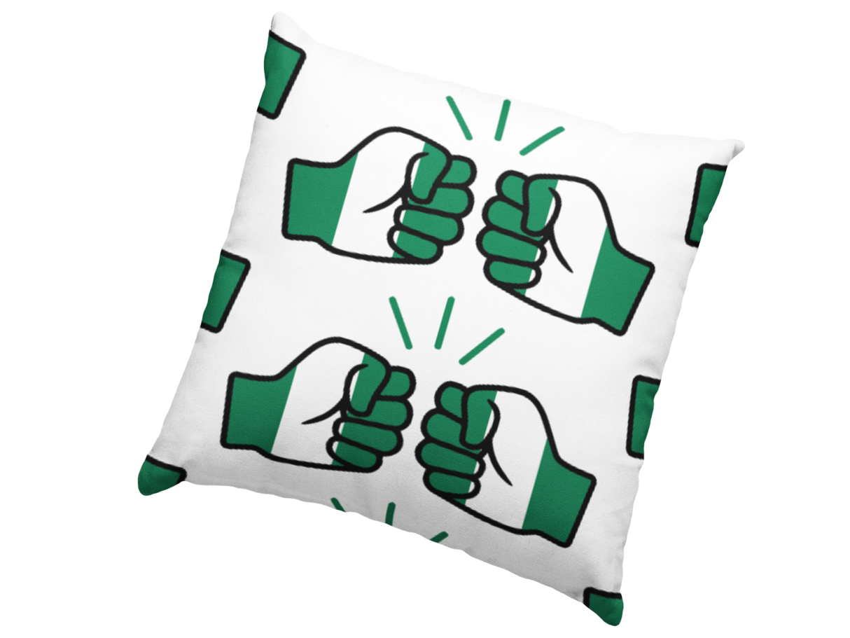 We Run Tings, Nigeria, Throw, Pillow, Cushion, White, 40 x 40cm
