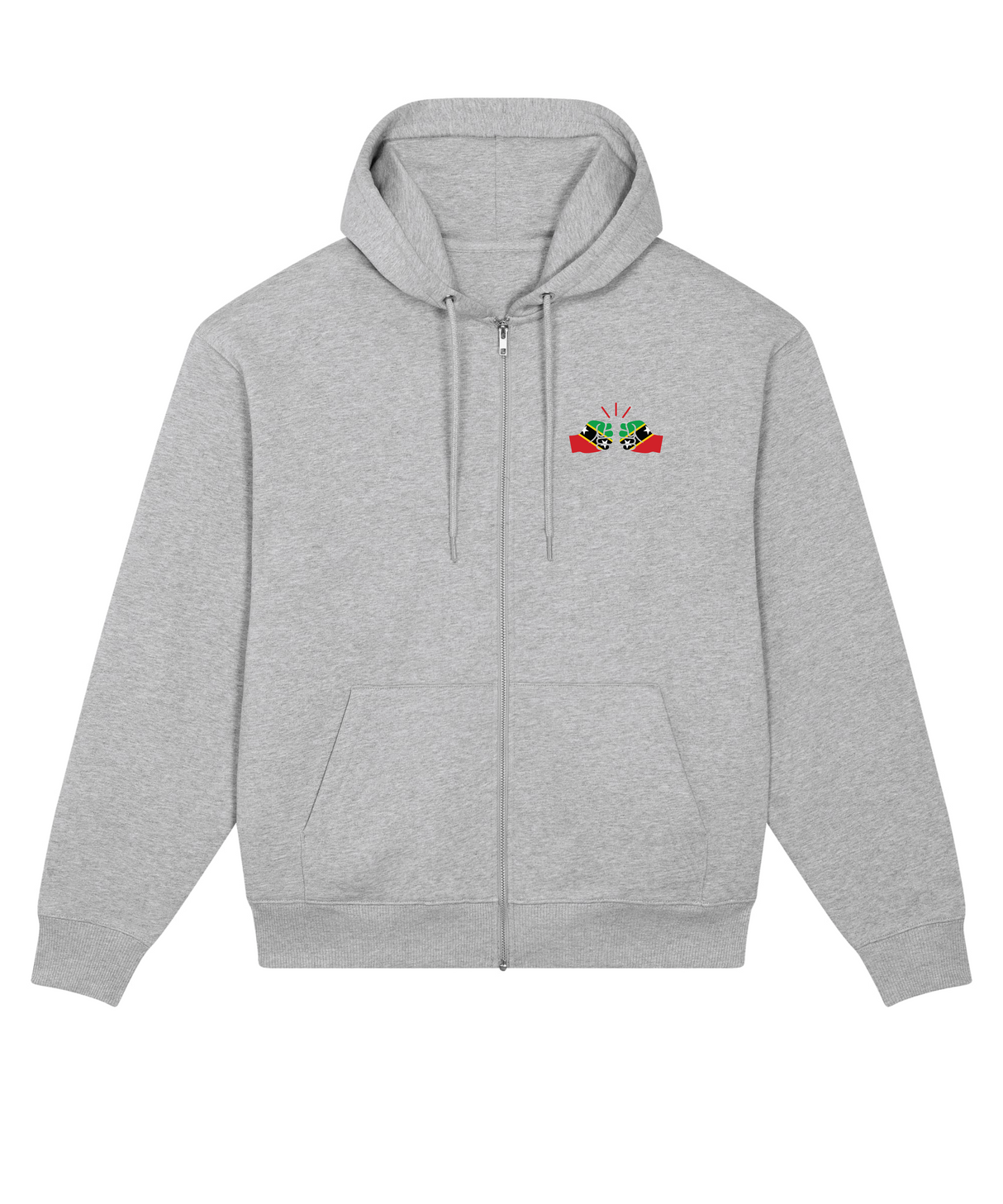 We Run Tings, St. Kitts and Nevis, Men's, Badda Patriotic Hoodie, Full-Zip  Relaxed Fit