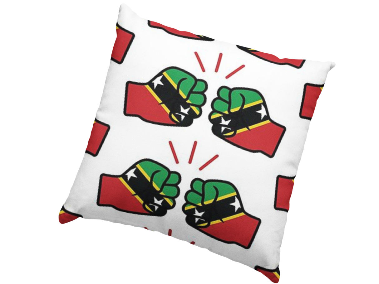 We Run Tings, St. Kitts and Nevis, Throw, Pillow, Cushion, White, 40 x 40cm