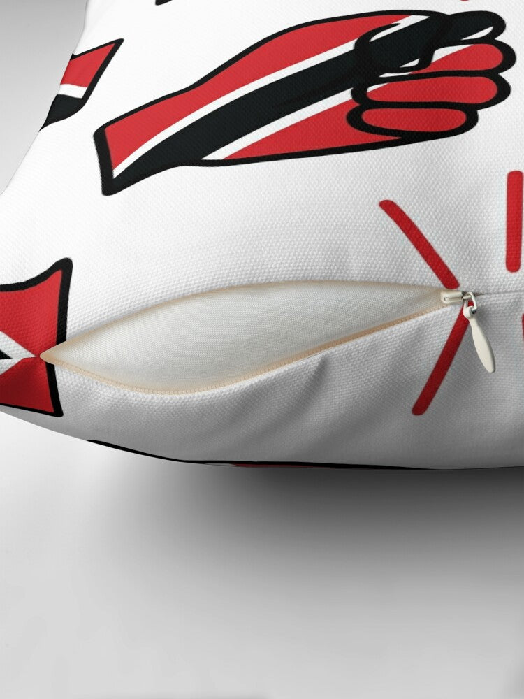 We Run Tings, Trinidad & Tobago, Throw, Pillow, Cushion, White, 40 x 40cm