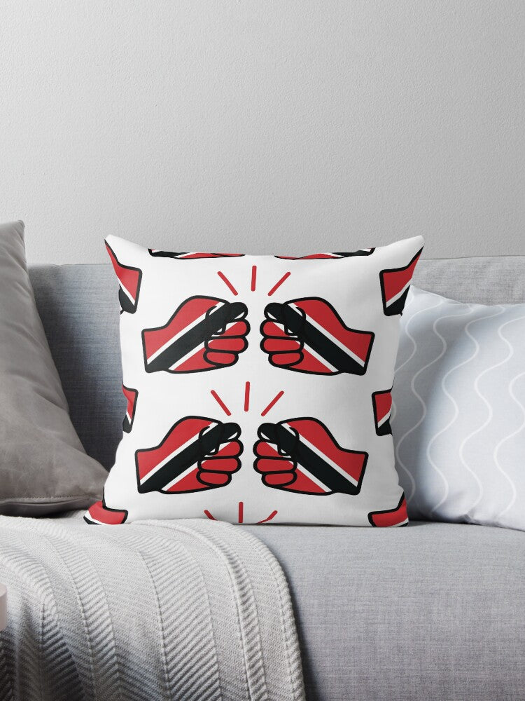 We Run Tings, Trinidad & Tobago, Throw, Pillow, Cushion, White, 40 x 40cm