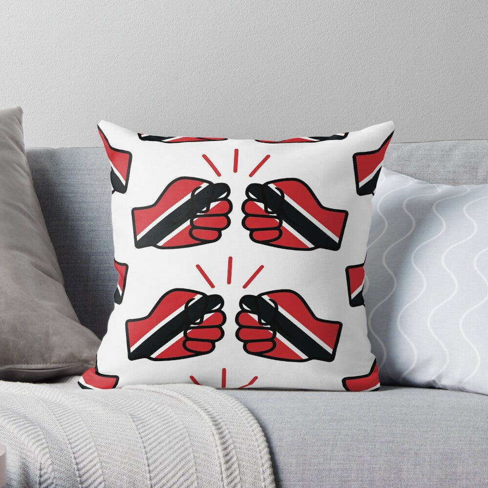 We Run Tings, Trinidad & Tobago, Throw, Pillow, Cushion, White, 40 x 40cm