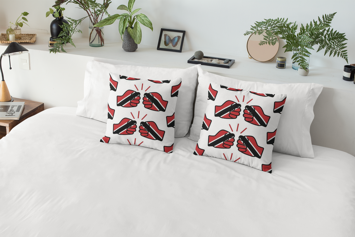 We Run Tings, Trinidad & Tobago, Throw, Pillow, Cushion, White, 40 x 40cm