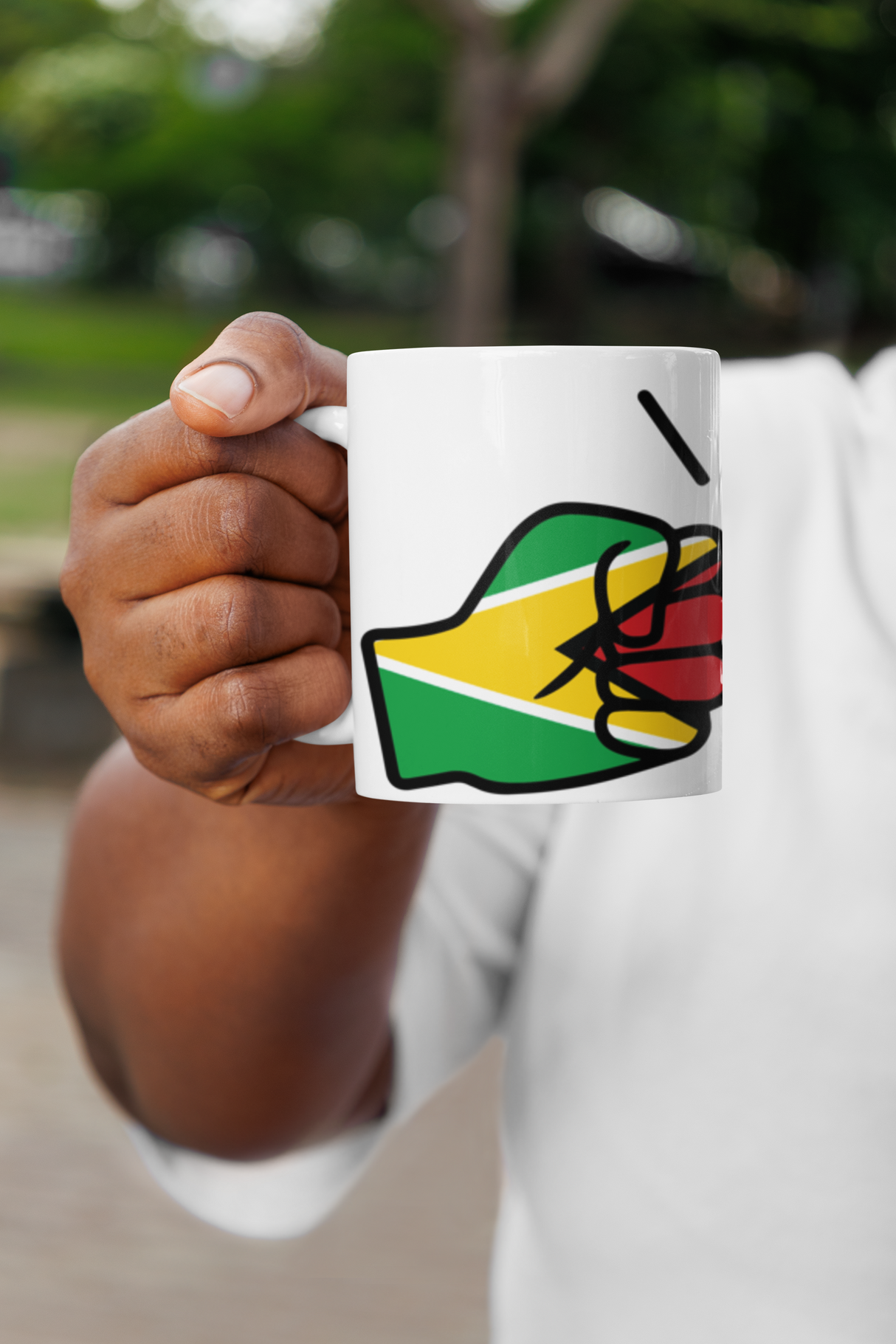 We Run Tings, Guyana, Tea, Coffee Ceramic Mug, Cup, White, 11oz