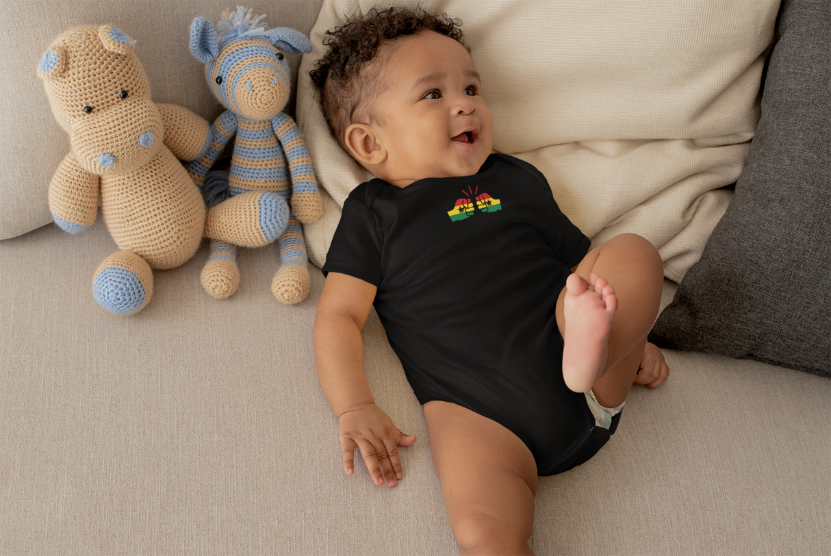 We Run Tings, Ghana, Organic Baby Bodysuit, Unisex
