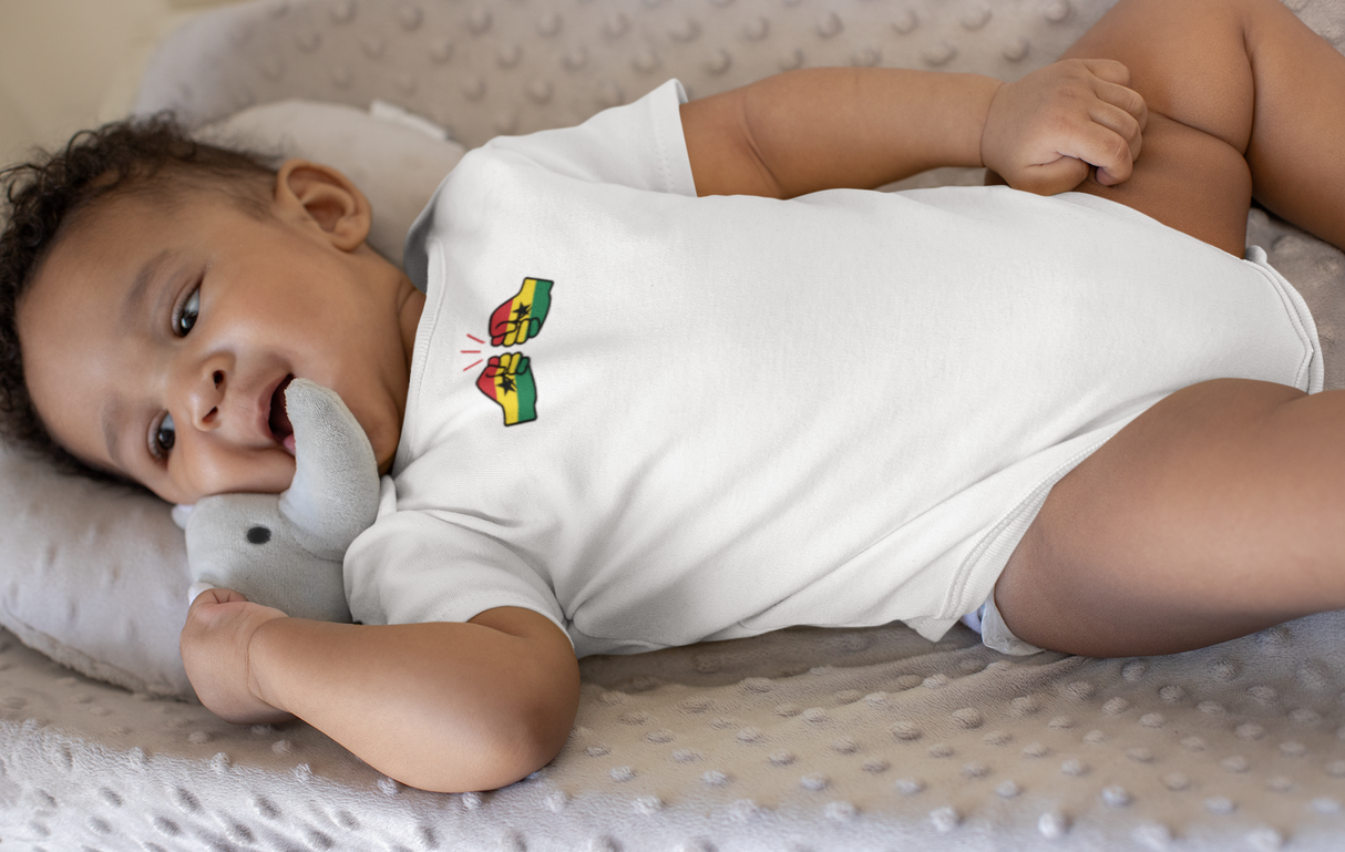 We Run Tings, Ghana, Organic Baby Bodysuit, Unisex