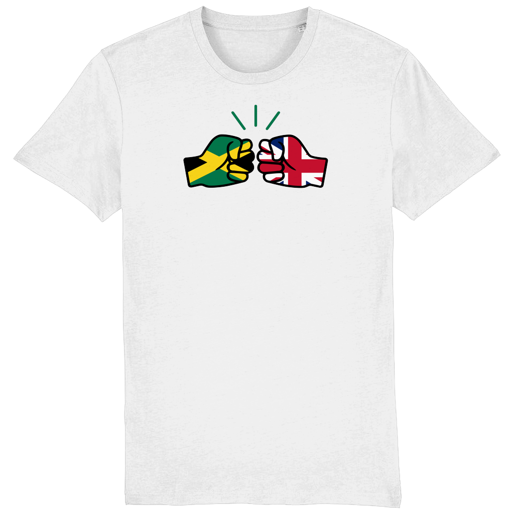 We Run Tings, Jamaica & United Kingdom, Men's, Dual Parentage, Organic Ring Spun Cotton T-Shirt, Outline