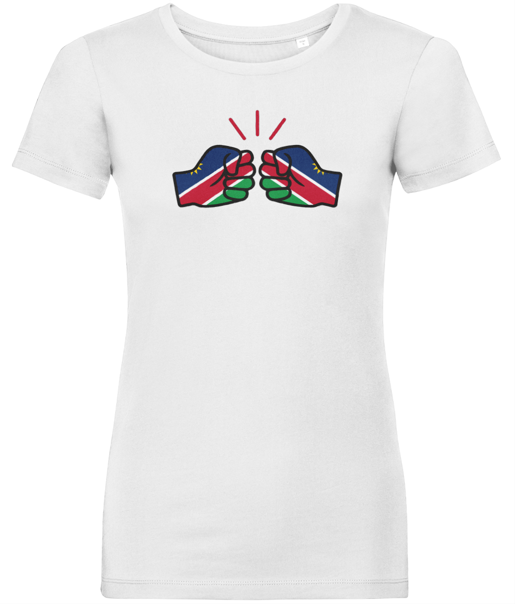 We Run Tings, Namibia, Women's, Organic Ring Spun Cotton, Contemporary Shaped Fit T-Shirt