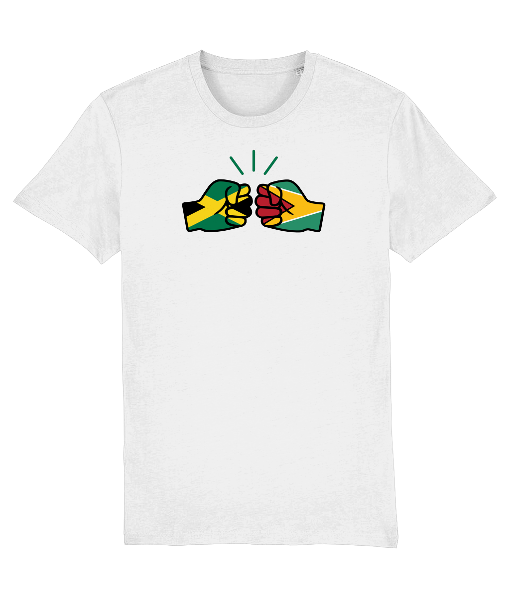 We Run Tings, Jamaica & Guyana, Men's, Dual Parentage, Organic Ring Spun Cotton T-Shirt, Outline